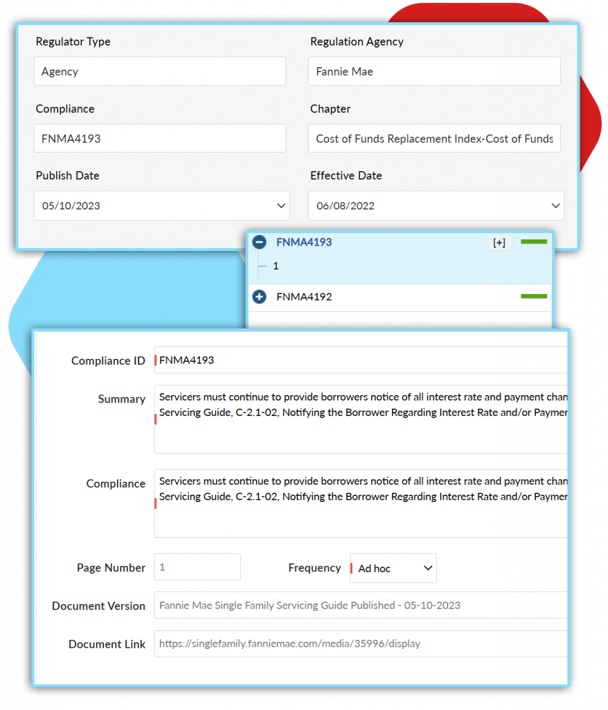 Veritiq ARC interface showing automated audit creation from compliance items in Fannie Mae servicing guide
